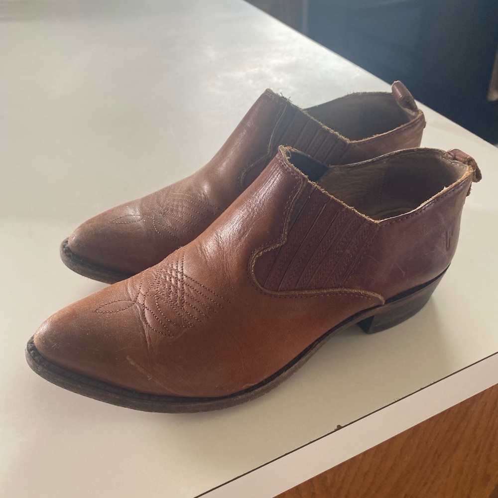 Frye Brown Ankle Boots